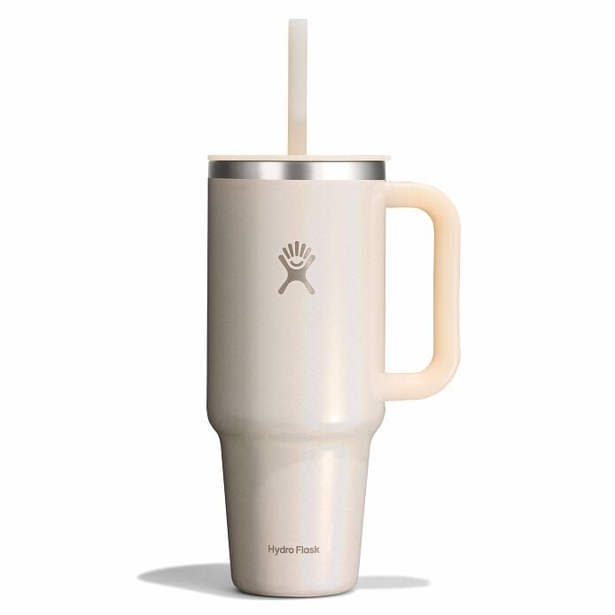 40 oz Travel Tumbler - Glimmer Cream