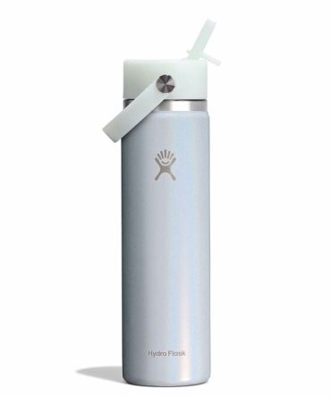 24 oz Wide Mouth with Flex Straw Cap - Glimmer Blue