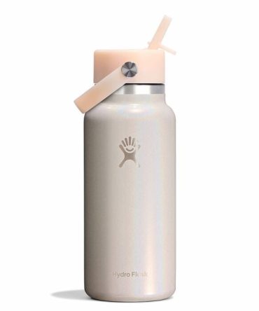 32 oz Wide Mouth with Flex Straw Cap - Glimmer Cream