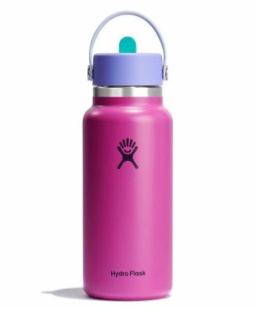 32 oz Wide Mouth with Flex Straw Cap - Holiday Punch