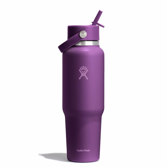 40 oz Wide Mouth Travel Bottle with Flex Straw Cap - Beachplum Purple